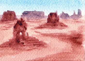 "Monument Valley" by Bruce B. Braun, Fitchburg WI - Watercolor